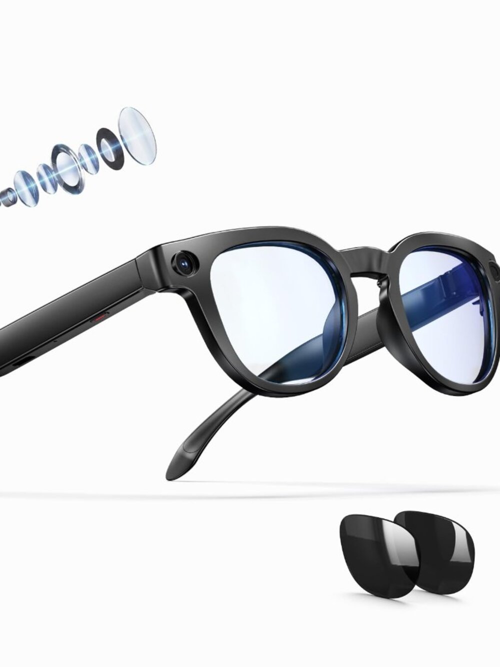 AI Smart Glasses 8MP HD Camera, AI Translation, Photochromic Lenses